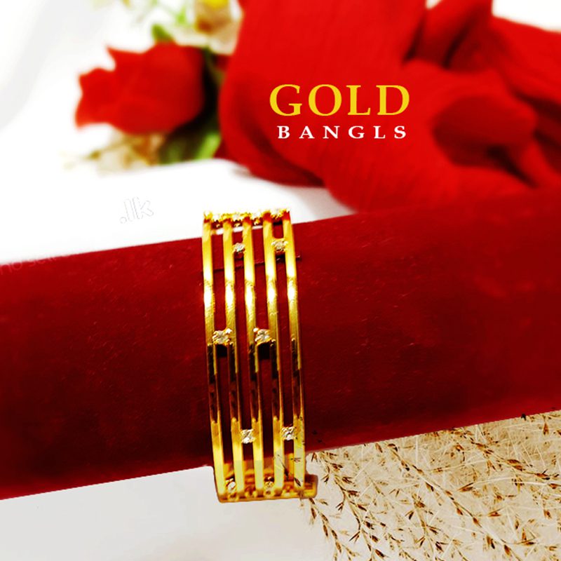 Gold Plated Beautiful lock bangle for Women
