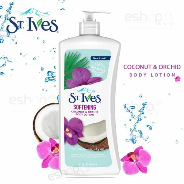 New St Ives Coconut & Orchid Whitening Body Lotion 621ml