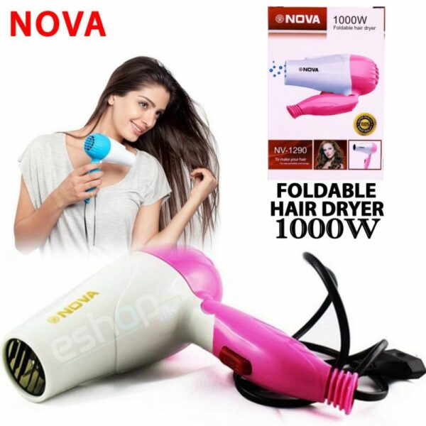 High Quality Nova Foldable Warm Hair Dryer 1000w Power