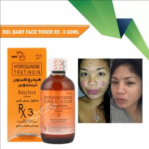 Original Rdl Hydroquinone Tretinoin Baby Face Solution 3 60ml
