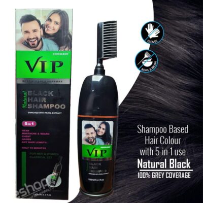 Online Shopping Sri Lanka | eshop Buy & Sell | eshop.lk 35 New VIP Black Hair Color Shampoo 180ml