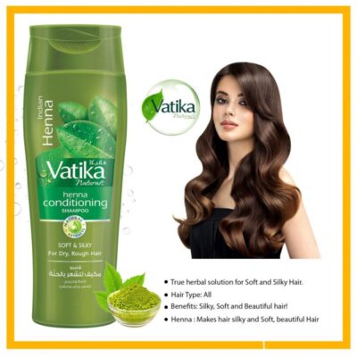 New Vatika Indian Henna Hair Conditioning Shampoo Soft & Silky 400ml