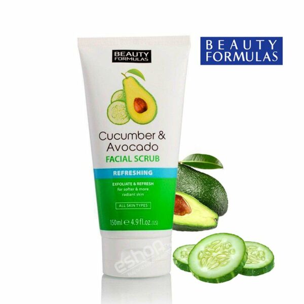 Beauty Formulas Cucumber Avocado Refreshing Facial Scrub 150ml