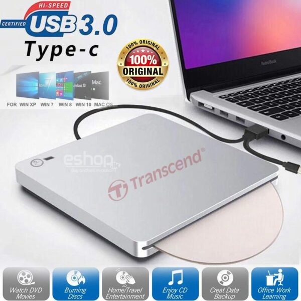 Original Transcend Mobile DVD Drive Type C External USB 30