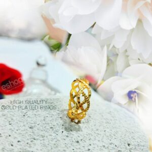 Gold Plated Ladies Fashion Ring a 28 Inches
