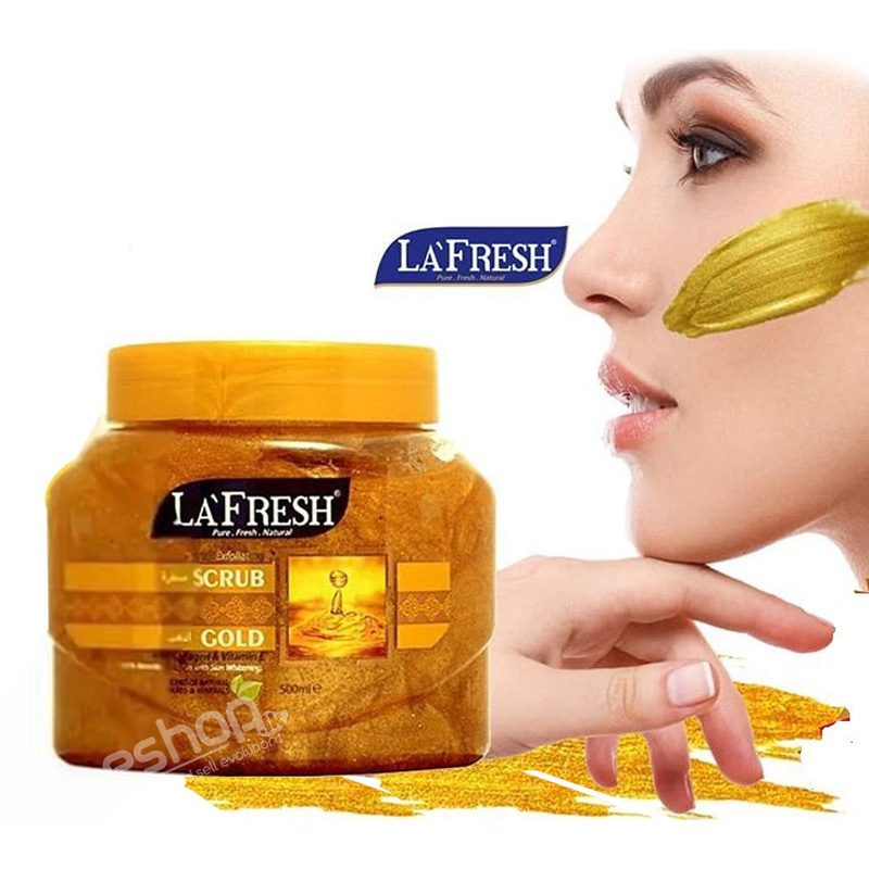 New La Fresh Face & Body Whitening Gold Scrub 500ml