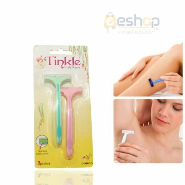 Quality Tinkle Body Razor with Stainless Safety Cover 2pcs set Hair Remover