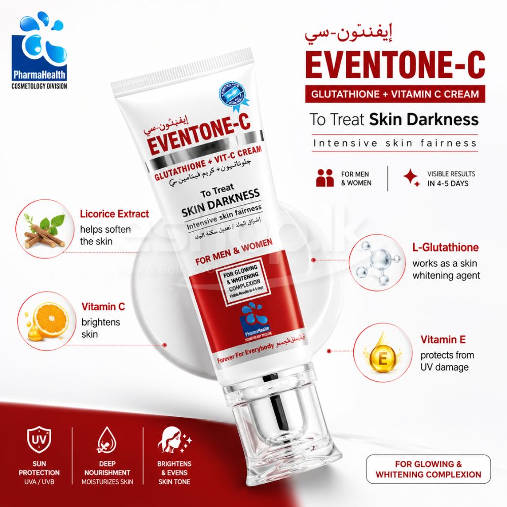Eventone C L-Glutathione & Vitamin C Cream for Skin Darkness – 30g 2 Eventone C whitening cream