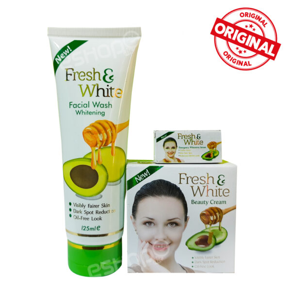 Fresh and White Cream, Serum with Face wash