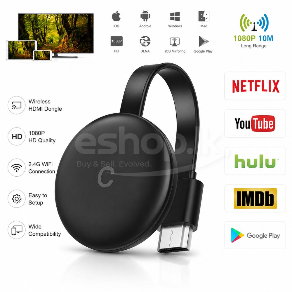 Google Chromecast Anycast 1080p Wireless WiFi Display HDMI Dongle 2 wireless display adapter