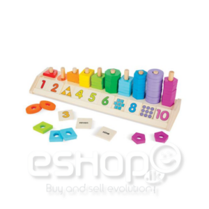 The Ring Counter with Numbers Educational Wooden Toy for Kids