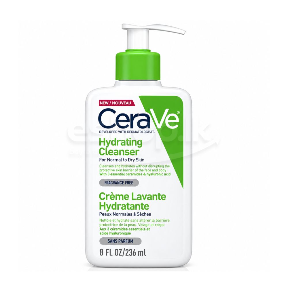 CeraVe Hydrating Facial Cleanser for Normal to Dry Skin with Hyaluronic Acid and Ceramides 236ml 1 CeraVe Hydrating Facial Cleanser