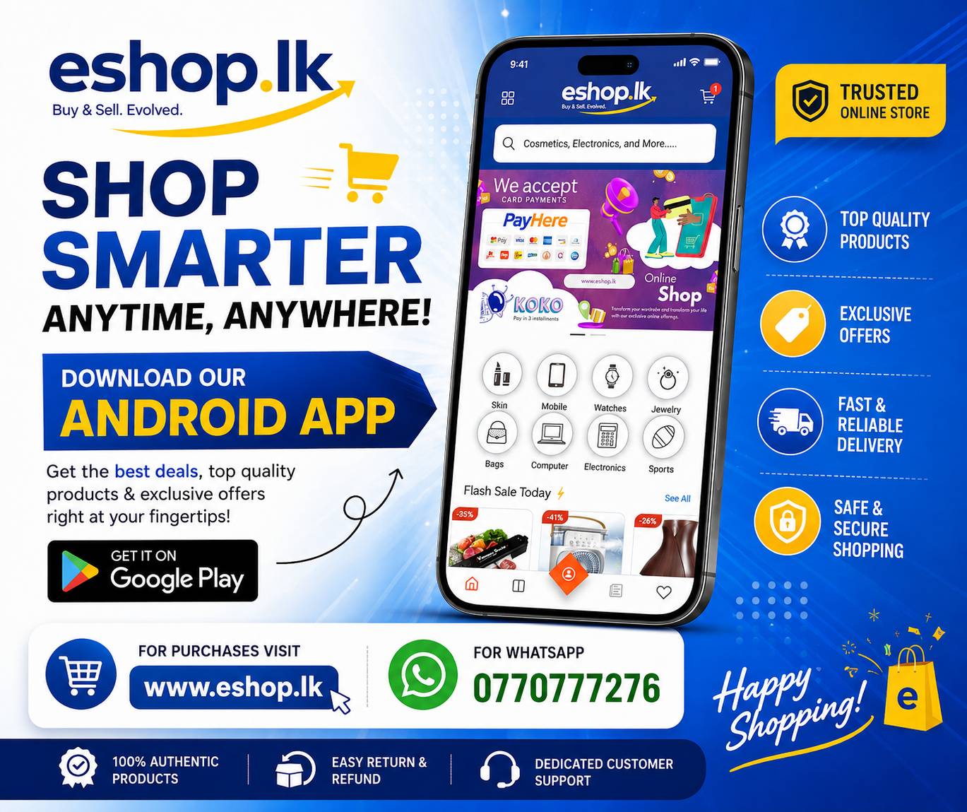 Download the eshop.lk App – Exclusive Offers, Fast Shopping & Trusted by Thousands