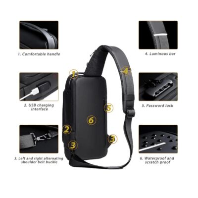 Crossbody Bag Anti-Theft and Multi-Functional Waterproof Back Pack