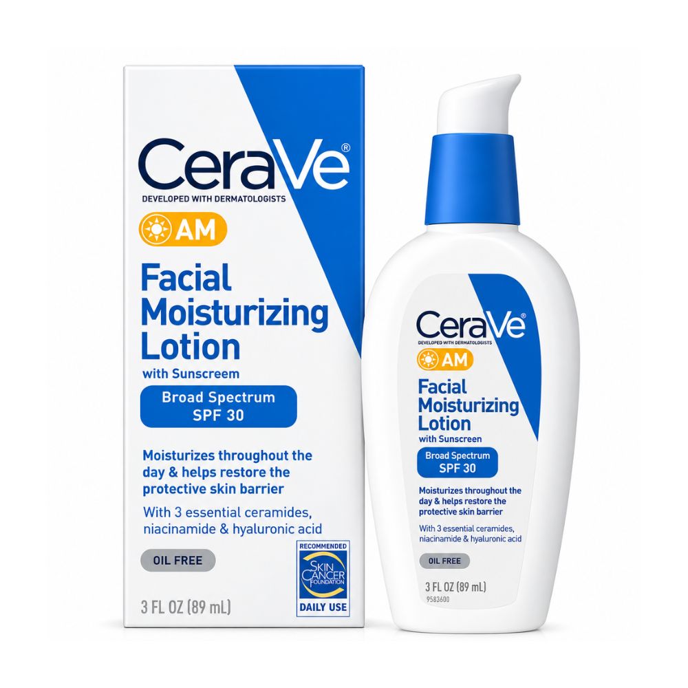 CeraVe AM Facial Moisturizing Lotion SPF 30 with Ceramides & Hyaluronic Acid 89ml 1 cerave am facial moisturizing lotion