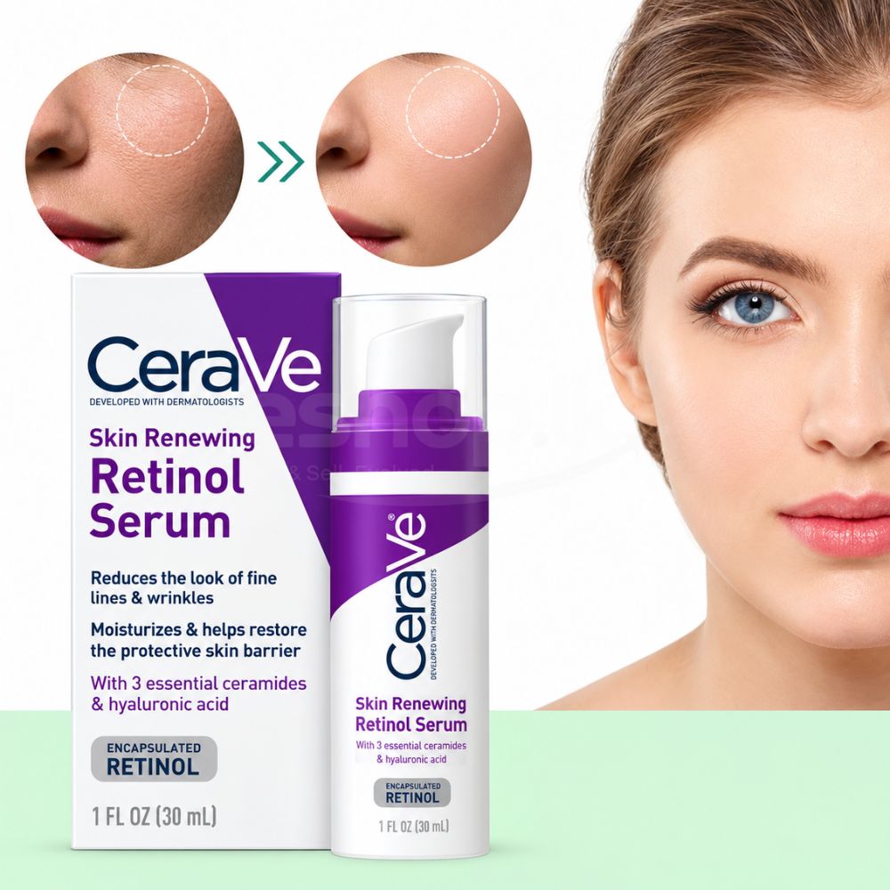 CeraVe Skin Renewing Retinol Face Serum with Ceramides and Hyaluronic Acid 30ml 3 CeraVe Skin Renewing Retinol Face Serum with Ceramides and Hyaluronic Acid 30ml - Image 3
