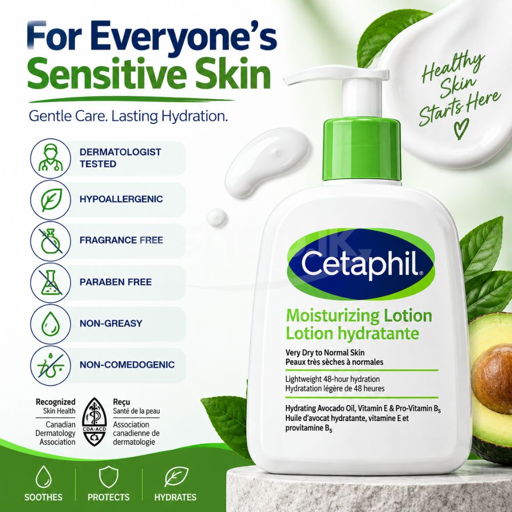 Cetaphil Moisturizing Lotion with Niacinamide and Panthenol for Face & Body 60ml 2 Cetaphil moisturizer Sri Lanka