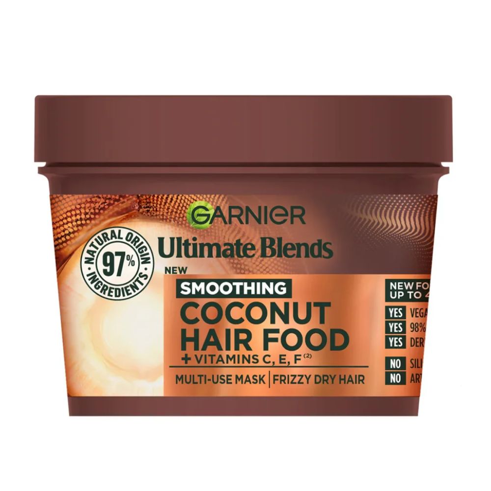 Garnier Ultimate Blends Soothing Coconut Hair Food Mask for Dry Hair 400ml 1 Garnier Ultimate Blends Soothing Coconut Hair Food Mask 400ml container