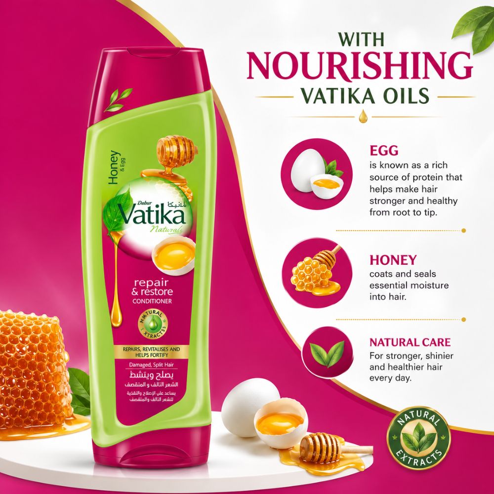 Vatika Naturals Honey & Egg Repair & Restore Shampoo 400ml 2 Vatika repair and restore shampoo price in sri lanka