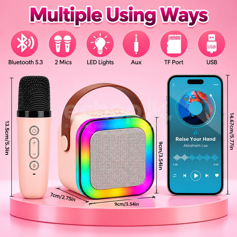 K12 Karaoke Wireless Speaker with Portable Microphone 3 K12 Karaoke Wireless Speaker with Portable Microphone - Image 3