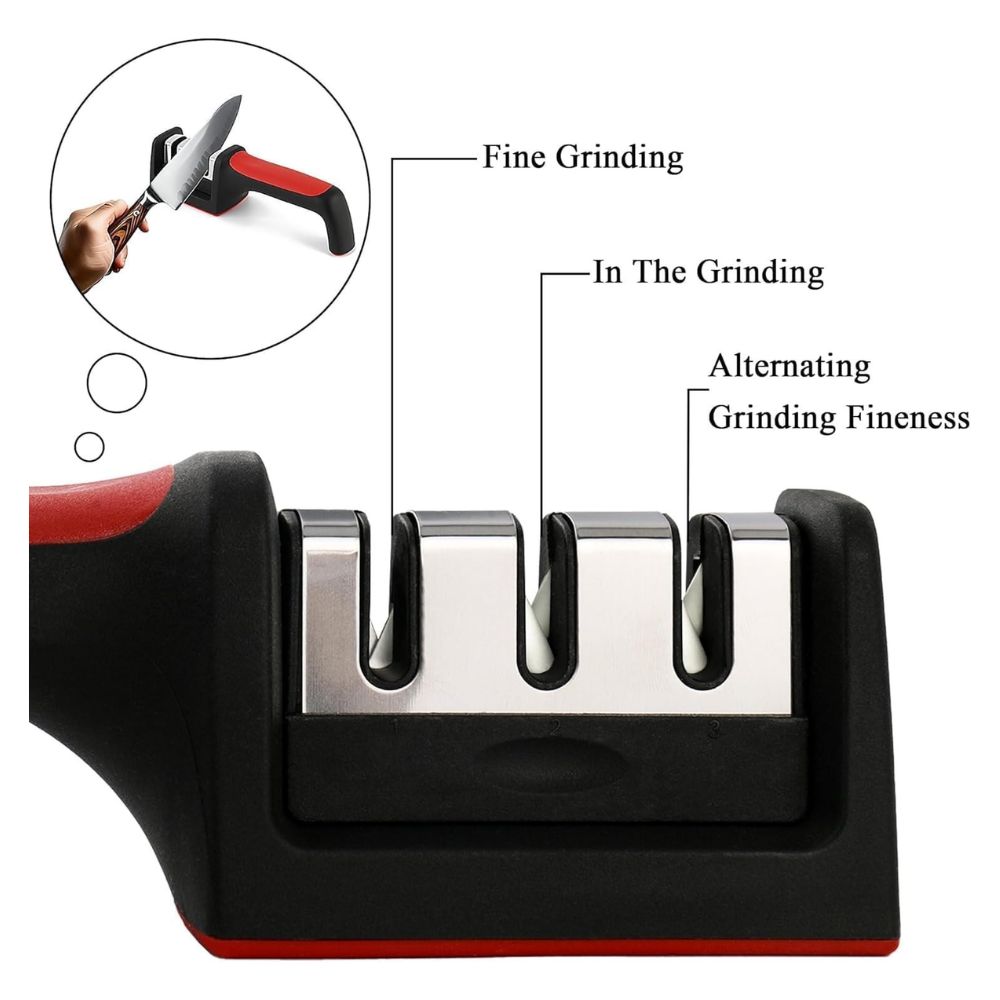 3 Stage Knife Sharpener in Sri Lanka | Professional Kitchen Knife Sharpener | eshop.lk 3 Knife Sharpener Sri Lanka