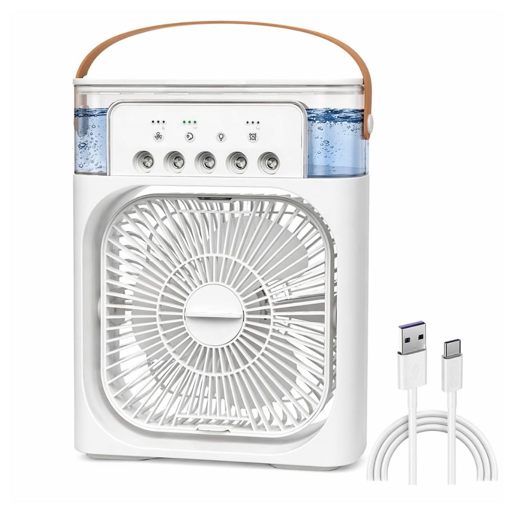 3 in 1 Portable Air Cooler Humidifier Mist Fan Sri Lanka | eshop.lk 3 USB Mist Fan Sri Lanka