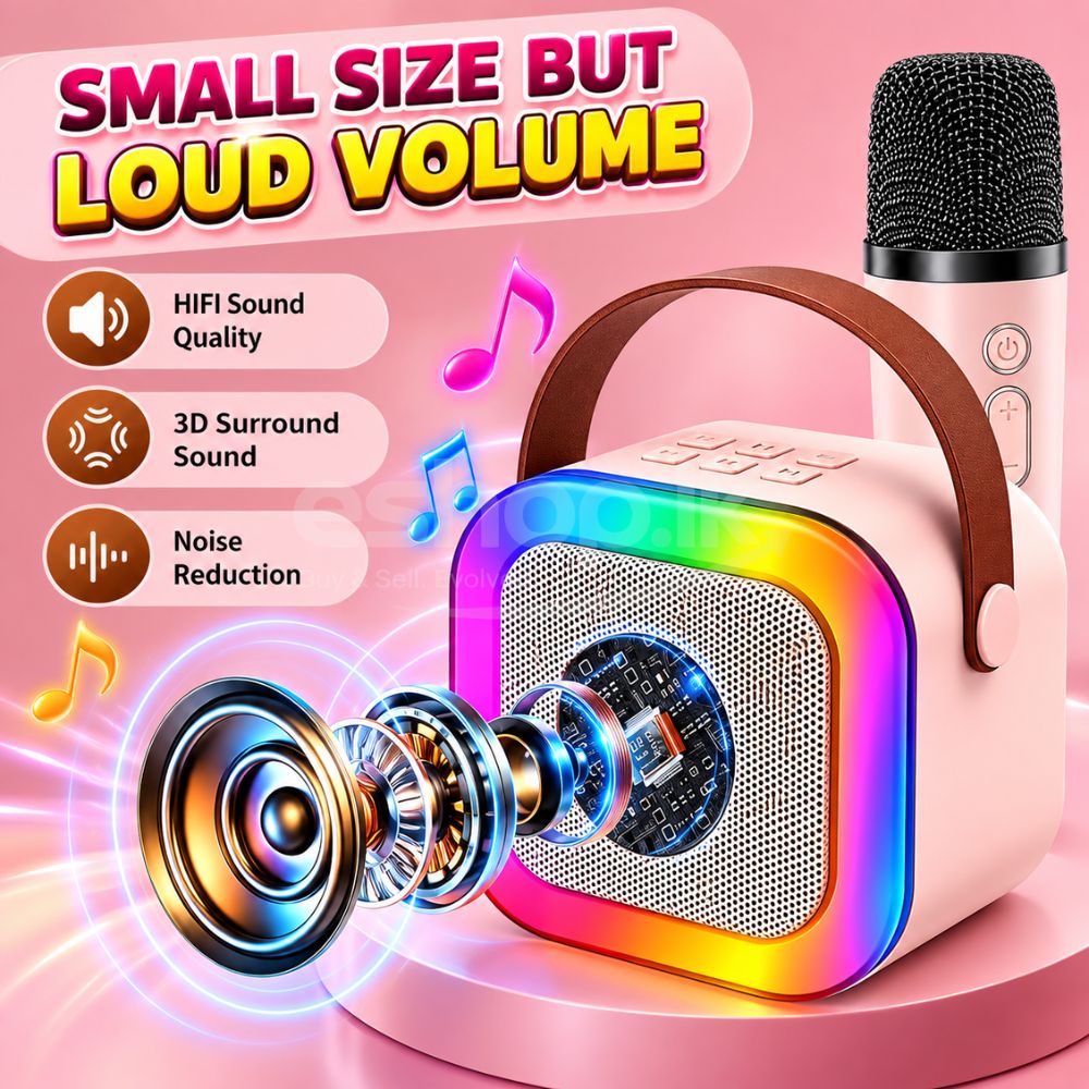K12 Karaoke Wireless Speaker with Portable Microphone 2 K12 Karaoke Wireless Speaker with Portable Microphone - Image 2