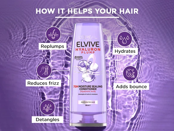 Loreal Elvive Hyaluron Plump Moisture Filling Conditioner 300ml 4 Loreal Elvive Hyaluron Plump Moisture Filling Conditioner 300ml - Image 4