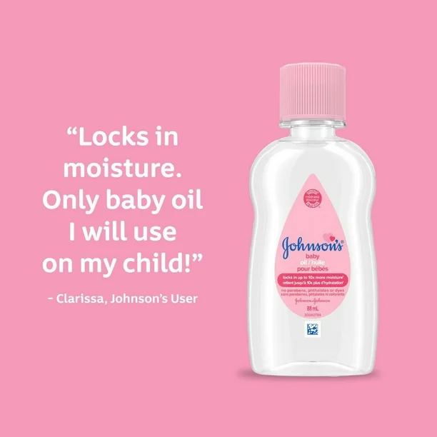 Johnsons Baby Oil 414ml 2 Johnsons Baby Oil 414ml - Image 2