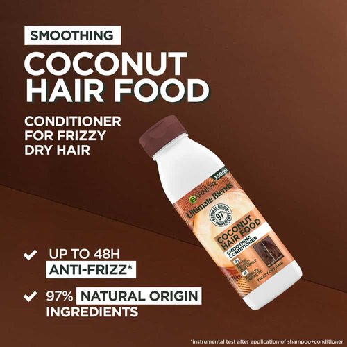 GARNIER Ultimate Blends Smoothing Hair Food Coconut Conditioner - 350 ml 3 GARNIER Ultimate Blends Smoothing Hair Food Coconut Conditioner - 350 ml - Image 3