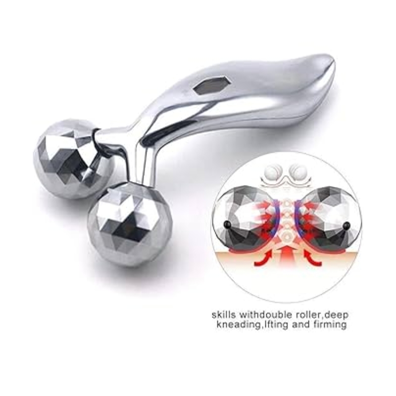 3D Massager ZL-206 Face and Body Roller with Dual Metal Roller 2 3D Massager ZL-206 Face and Body Roller with Dual Metal Roller - Image 2