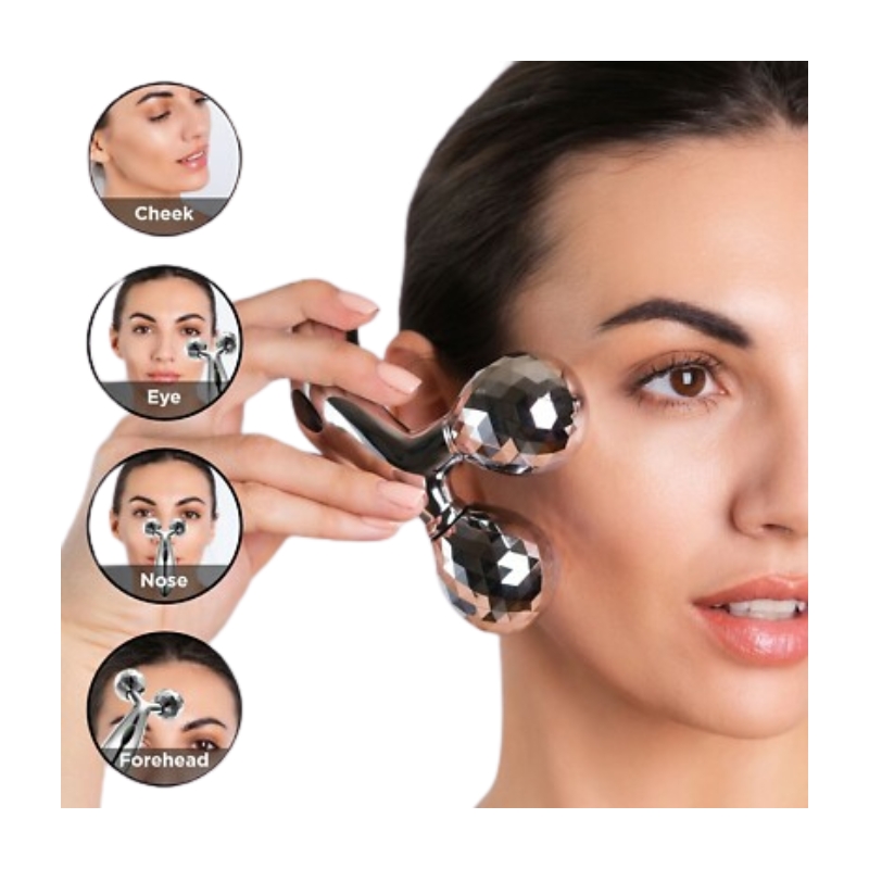 3D Massager ZL-206 Face and Body Roller with Dual Metal Roller 3 3D Massager ZL-206 Face and Body Roller with Dual Metal Roller - Image 3