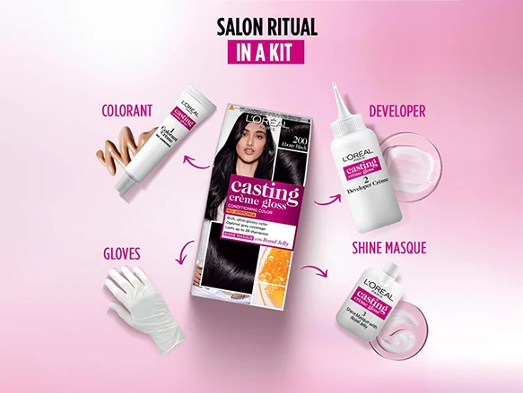Loreal Casting Cream Gloss Hair Color - Deep Black 200 3 Loreal Casting Cream Gloss Hair Color - Deep Black 200 - Image 3