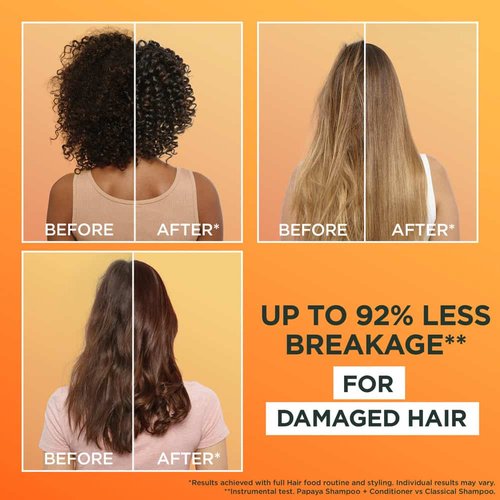 Garnier Papaya Hair Food Conditioner for Damaged Hair - 350ml 4 Garnier Papaya Hair Food Conditioner for Damaged Hair - 350ml - Image 4