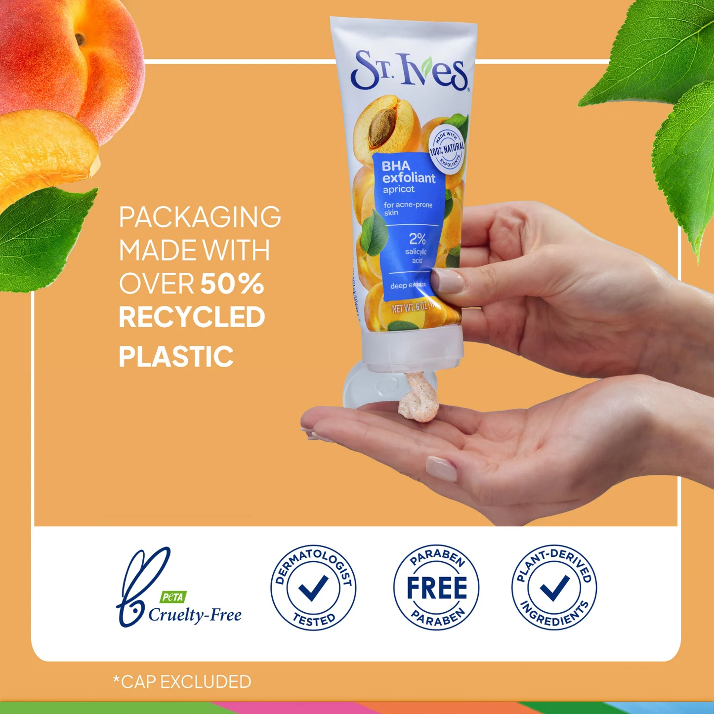 St.Ives BHA Face Exfoliant Apricot Facial Exfoliator for Acne Prone Skin - 170g 3 St.Ives BHA Face Exfoliant Apricot Facial Exfoliator for Acne Prone Skin - 170g - Image 3