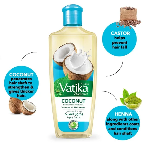 Vatika Hair Oil Enriched With Coconut - 200ml 4 Vatika Hair Oil Enriched With Coconut - 200ml - Image 4