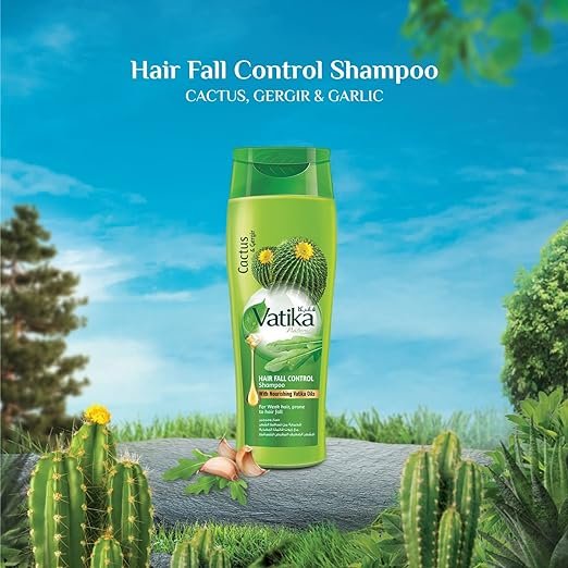 Vatika Hair Fall Control Shampoo Cactus & Gergir - 400ml 4 Vatika Hair Fall Control Shampoo Cactus & Gergir - 400ml - Image 4