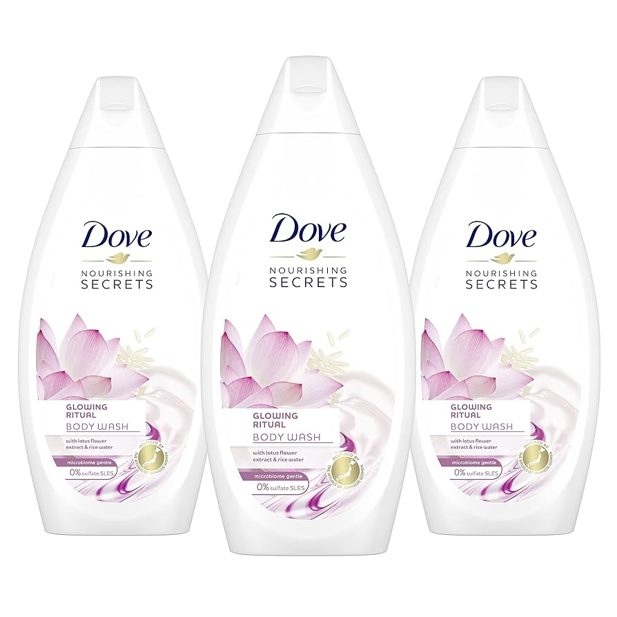 Dove Glowing Ritual Shower Gel with Rice Water and Lotus Flower 500ml 3 Dove Glowing Ritual Shower Gel with Rice Water and Lotus Flower 500ml - Image 3