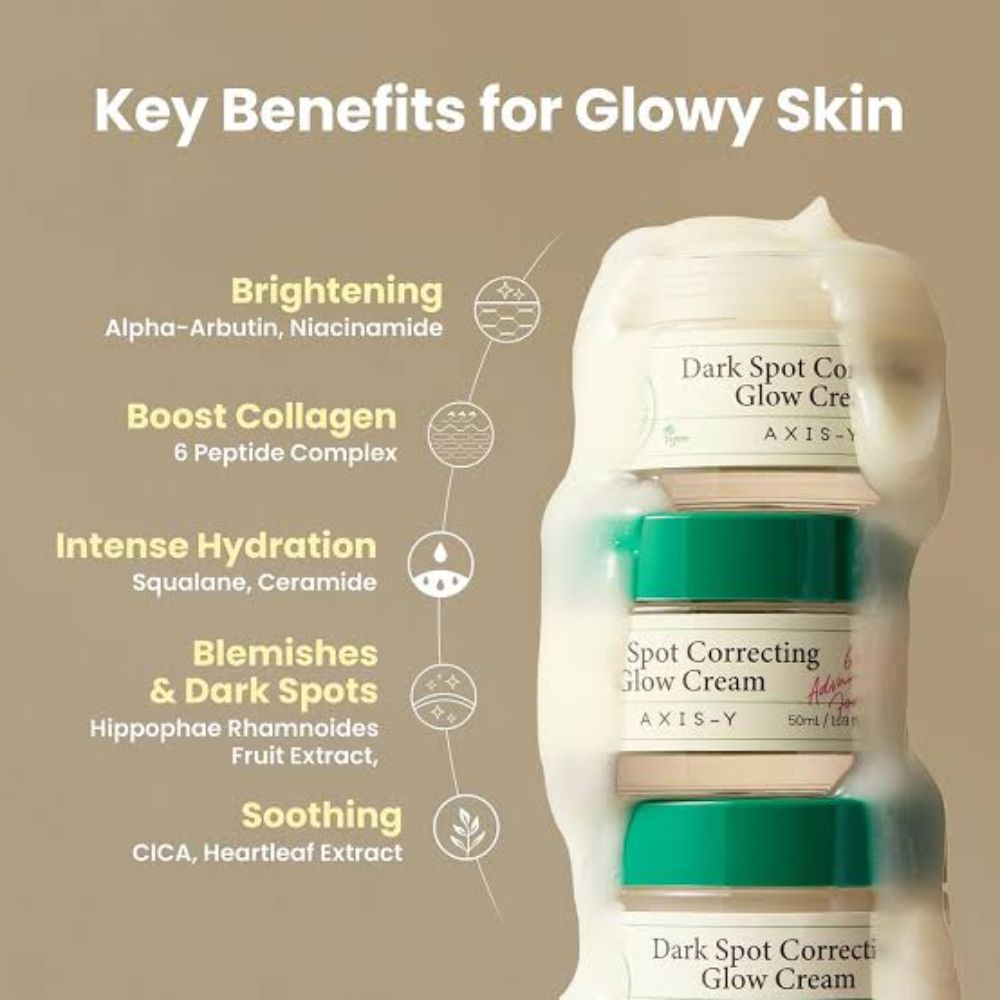 AXIS-Y Dark Spot Correcting Glow Cream for Radiant Skin 50ml 2 AXIS-Y glow cream 50mlb