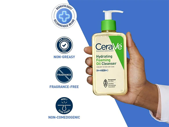 Cerave Hydrating Foaming Oil Cleanser - 236ml 2 Cerave Hydrating Foaming Oil Cleanser - 236ml - Image 2