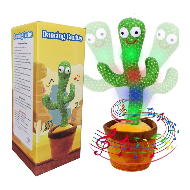 Dancing Cactus Multi Functional Plush Electric Toy for Kids Early Learning