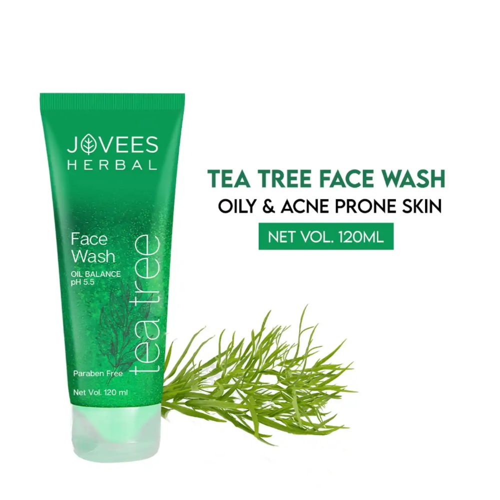 Jovees Tea Tree Oil Balance Face Wash for Oily and Acne Prone Skin 120ml 2 Jovees face wash for acne