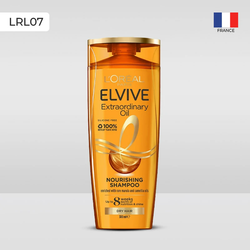 L'Oréal Elvive Extraordinary Oil Nourishing Shampoo with 6 Precious Flower Oils for Dry Hair 300ml 2 L'Oréal Elvive Extraordinary Oil Nourishing Shampoo with 6 Precious Flower Oils for Dry Hair 300ml - Image 2