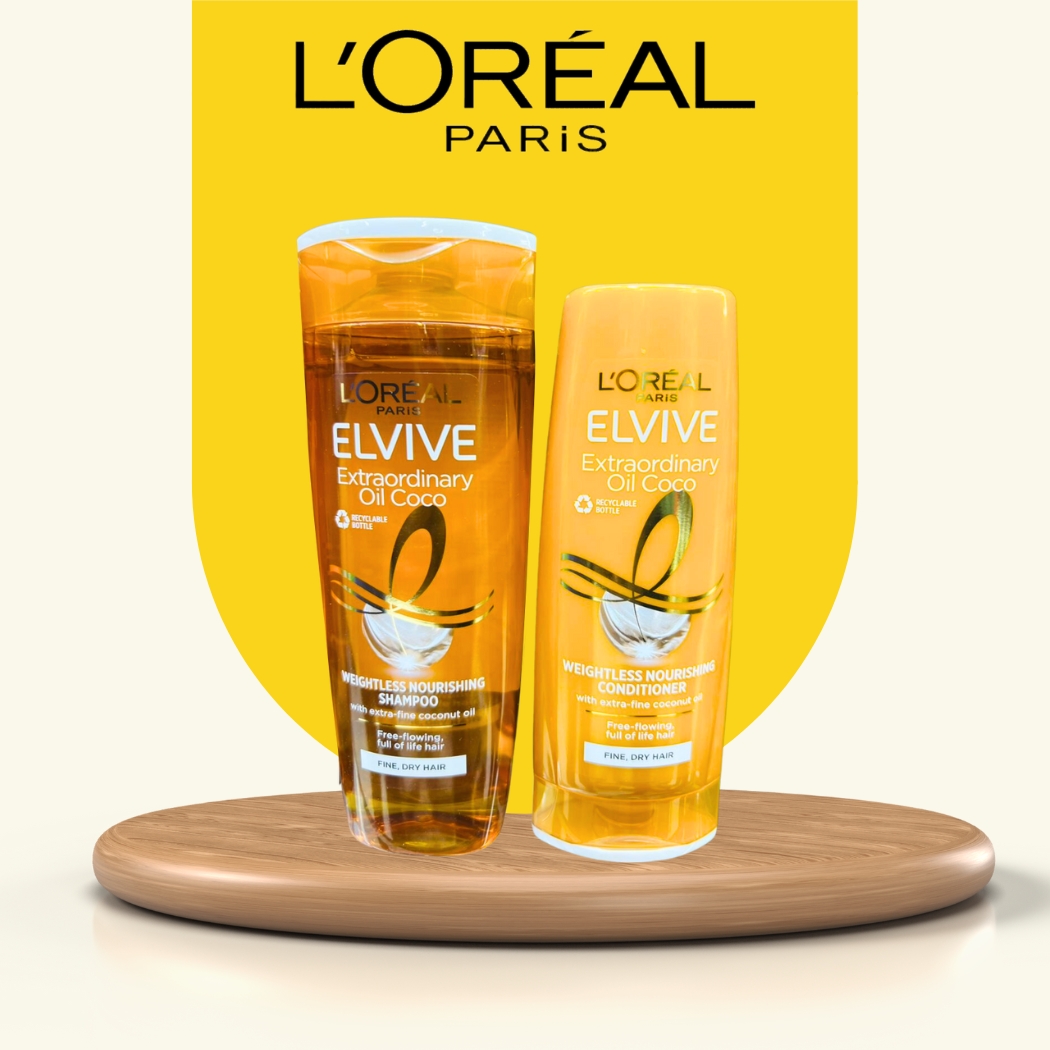 L'OREAL ELVIVE Extraordinary Oil Coco Shampoo & Conditioner 1 L'OREAL ELVIVE Extraordinary Oil Coco Shampoo & Conditioner