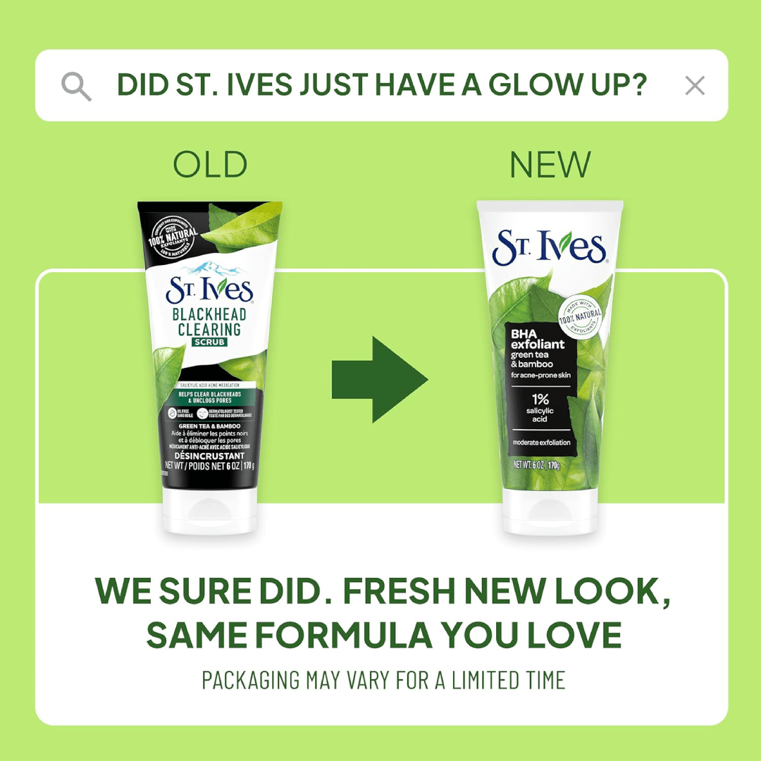 St.Ives Face Scrub BHA Exfoliant Green Tea and Bamboo 1% Salicylic Acid - 170ml 3 St.Ives Face Scrub BHA Exfoliant Green Tea and Bamboo 1% Salicylic Acid - 170ml - Image 3