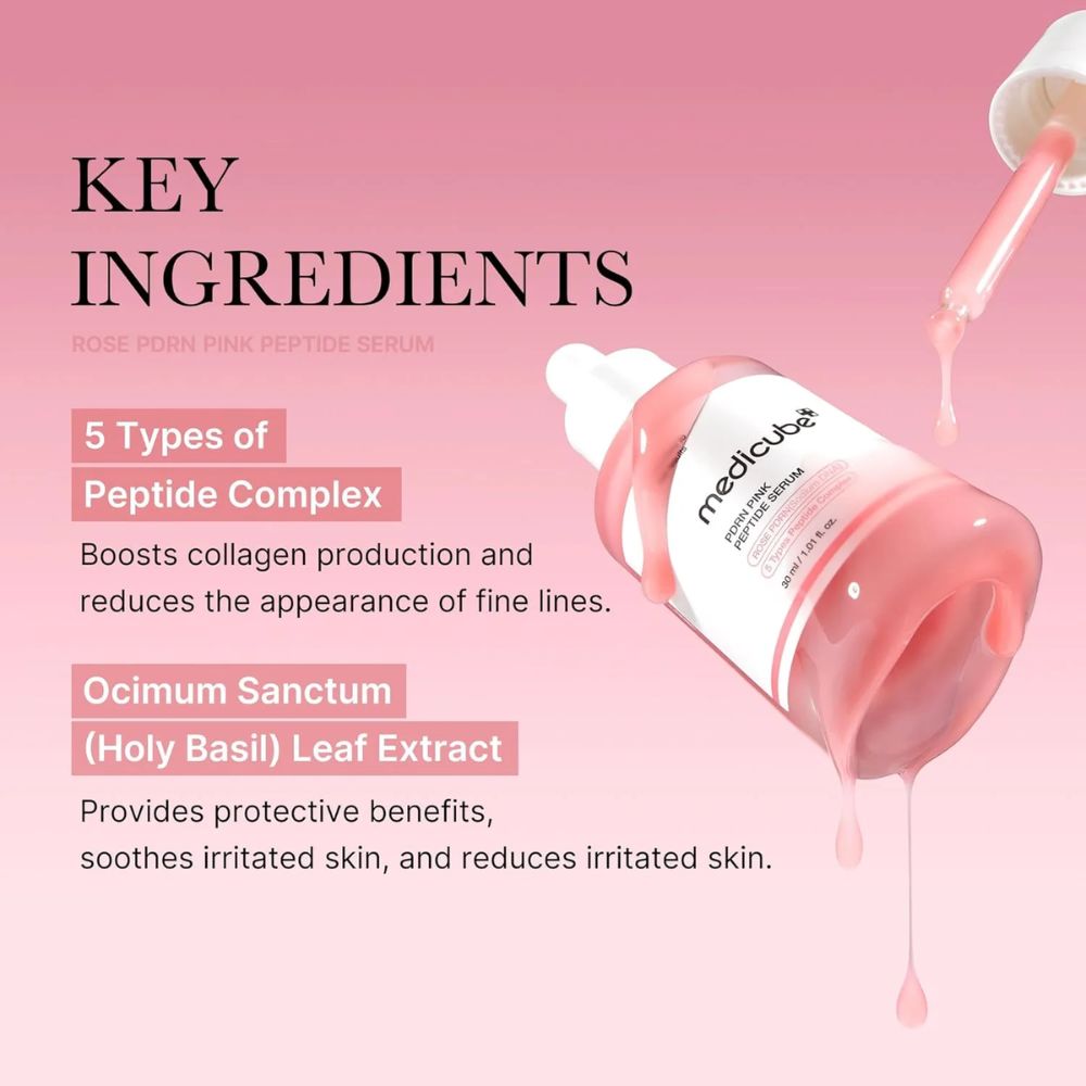 Medicube PDRN Pink Peptide Serum for Skin Repair and Brightening 30ml 3 Medicube PDRN Pink Peptide Serum for Skin Repair and Brightening 30ml - Image 3