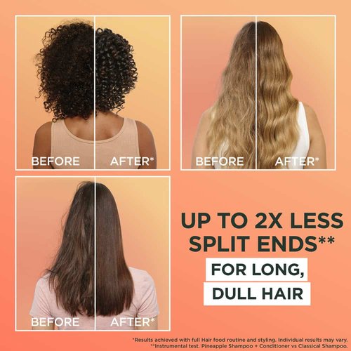 Garnier Ultimate Blends Pineapple & Amla Hair Food Conditioner - 350ml 4 Garnier Ultimate Blends Pineapple & Amla Hair Food Conditioner - 350ml - Image 4
