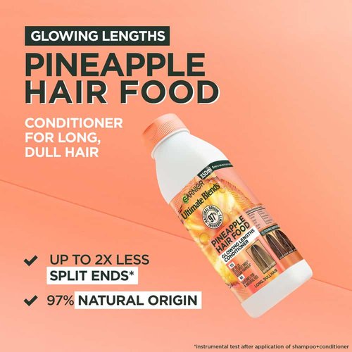 Garnier Ultimate Blends Pineapple & Amla Hair Food Conditioner - 350ml 3 Garnier Ultimate Blends Pineapple & Amla Hair Food Conditioner - 350ml - Image 3