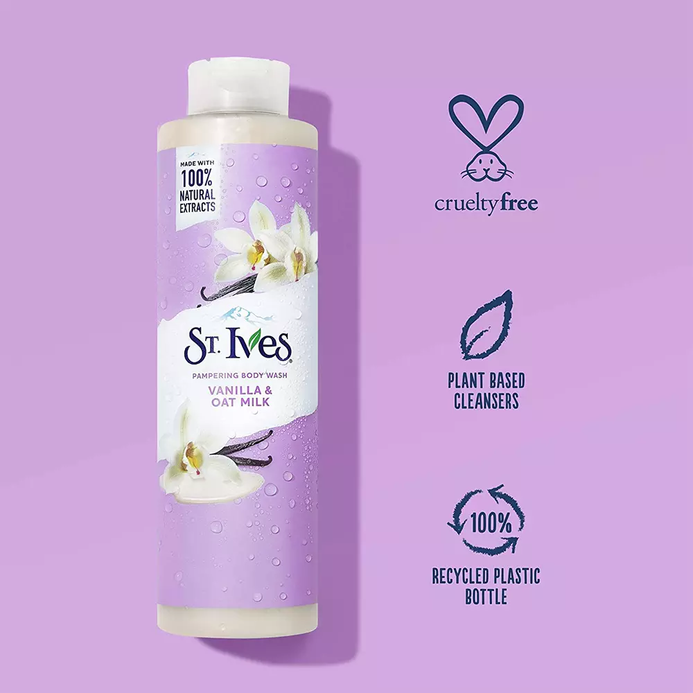 St.Ives Vanilla & Oat Milk Pampering Body Wash - 650ml 3 St.Ives Vanilla & Oat Milk Pampering Body Wash - 650ml - Image 3