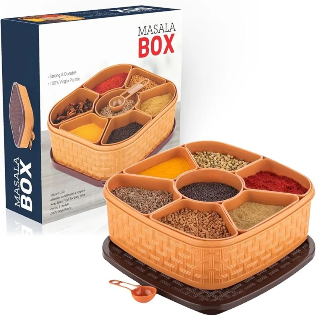 Masala Box Sri Lanka | Spice Storage Container with Compartments | eshop.lk 1 Masala Box Sri Lanka